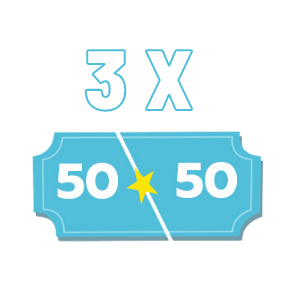 50/50 - 3 TICKETS