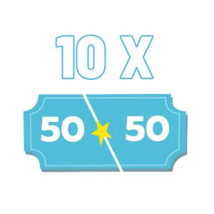 50/50 - 10 TICKETS